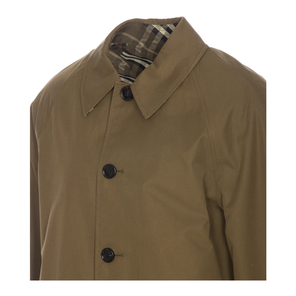 Burberry Groene Furrow Jas met Frontale Knopen Green Heren