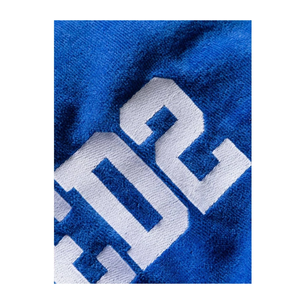 Dsquared2 Heren Technicolour Jacquard Logo Badjas Blue Heren