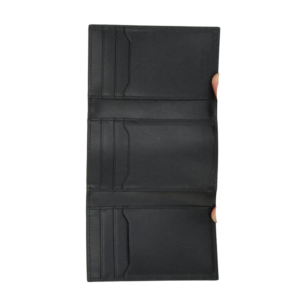 Montblanc Zwarte leren creditcardhouder Black Heren