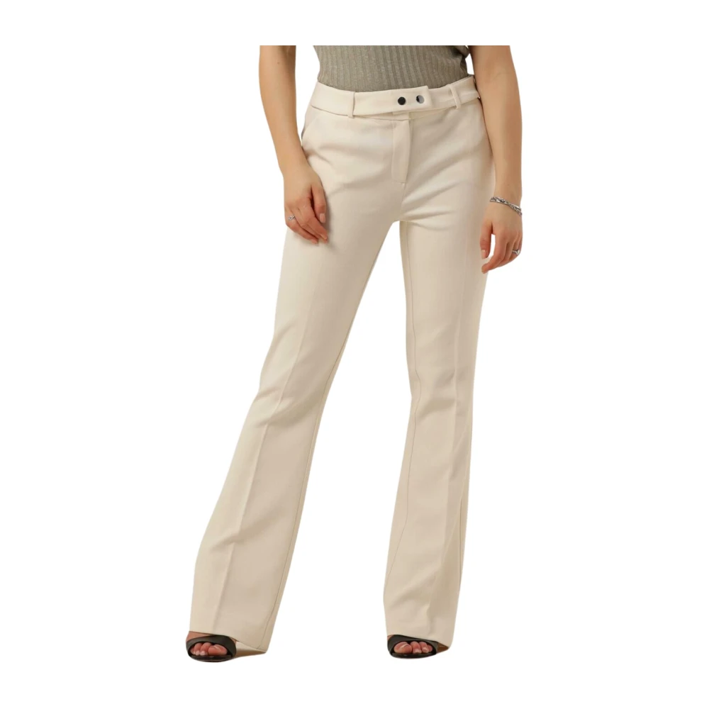 Aaiko Ecru Flarene Vis 420 Broek Beige Dames