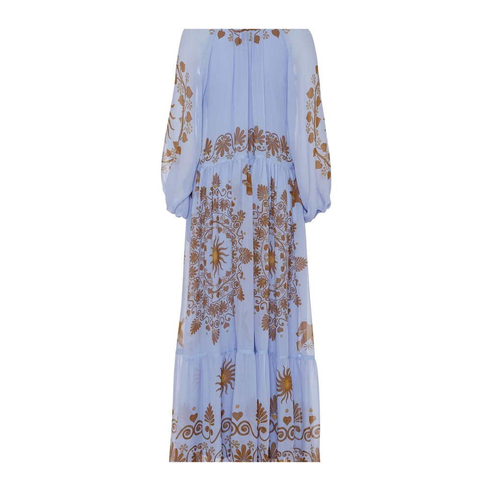 La DoubleJ Athena Zijden Chiffon Avondjurk Multicolor Dames