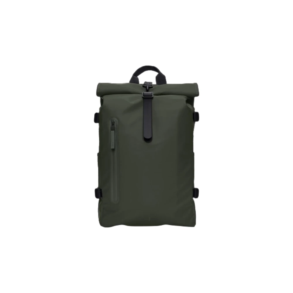 Rains Rolltop Rugzak met Zijvakken Green Unisex