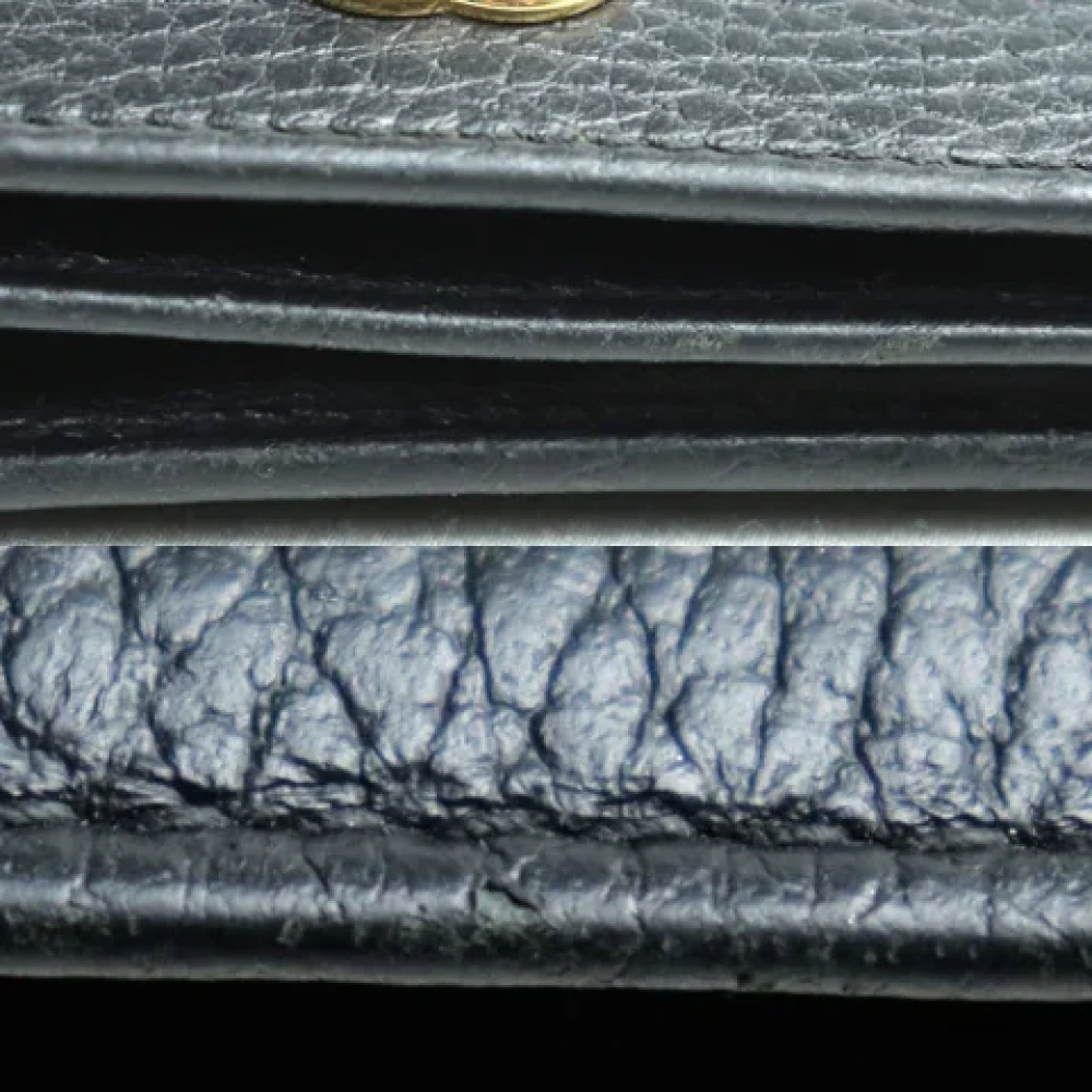 Gucci Vintage Pre-owned Leather wallets Black Dames