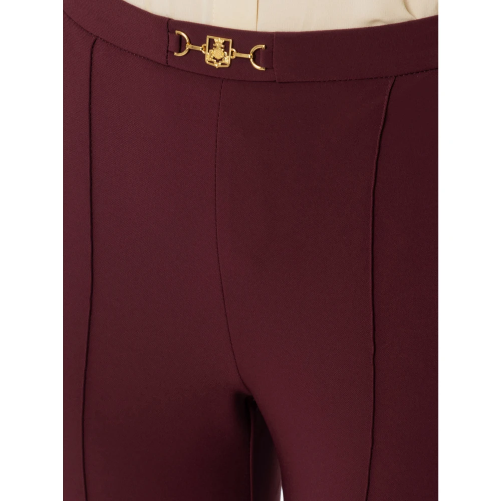 Elisabetta Franchi Enkellange Capri Broek Rouge Noir Red Dames