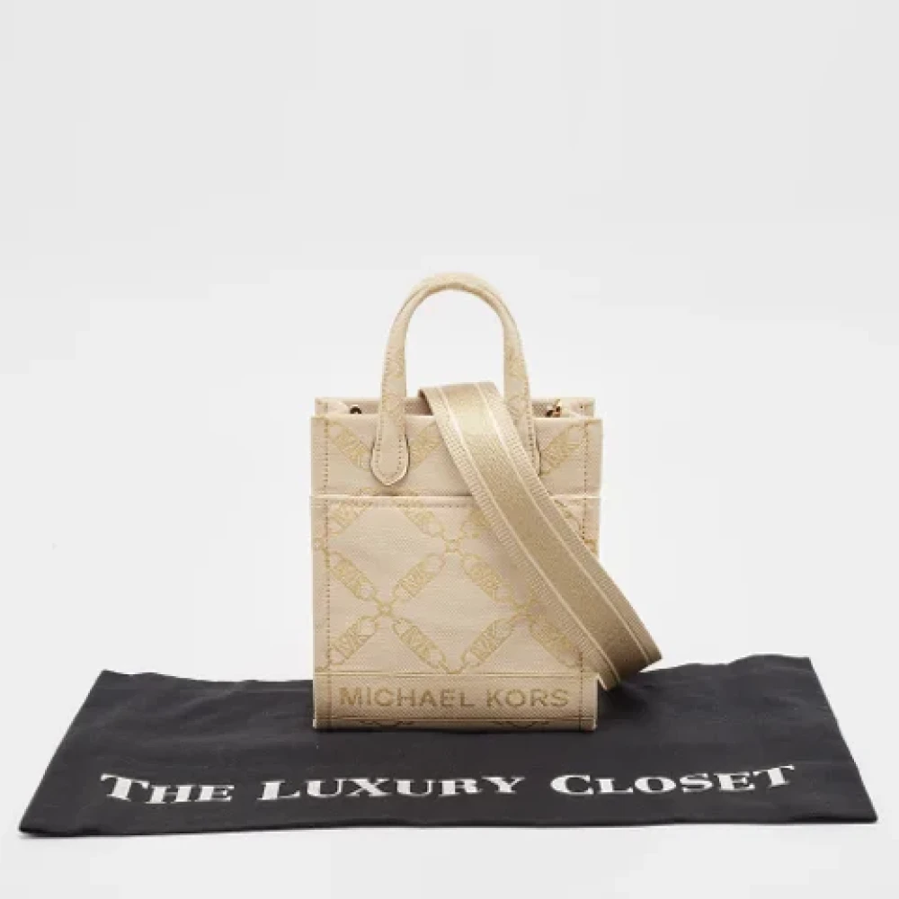 Michael Kors Pre-owned Canvas crossbody-bags Beige Dames