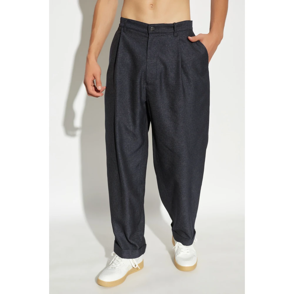 Giorgio Armani Geplooide broek Blue Heren