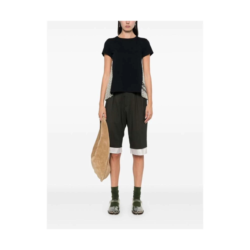 Sacai Blauw Abstract Patroon T-shirt Blue Dames