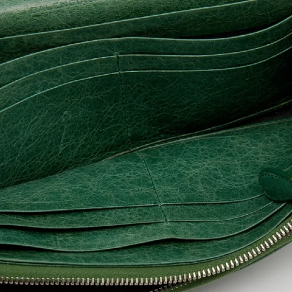 Balenciaga Vintage Pre-owned Leather wallets Green Dames
