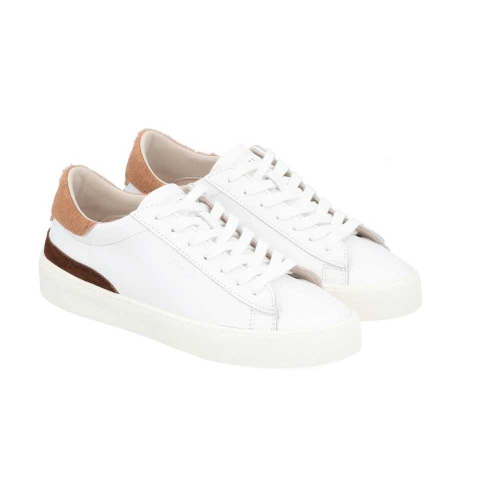 D.a.t.e. Witte Leren Sonica Sneaker White Dames