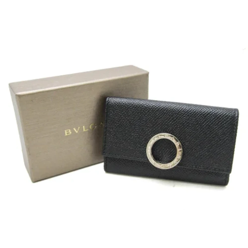 Bvlgari Vintage Pre-owned Leather key-holders Black Dames