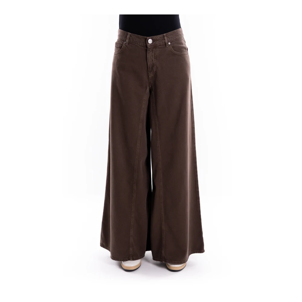 Pinko Femme Marron - Winona Wide Jeans - Jeans - Brun - Taille: W26