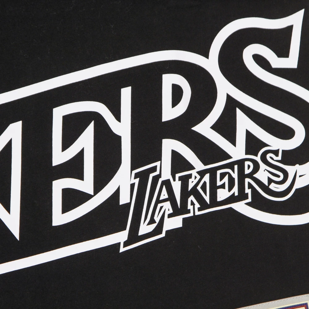 Mitchell & Ness NBA Big Face Tee Lakers Zwart Black Heren
