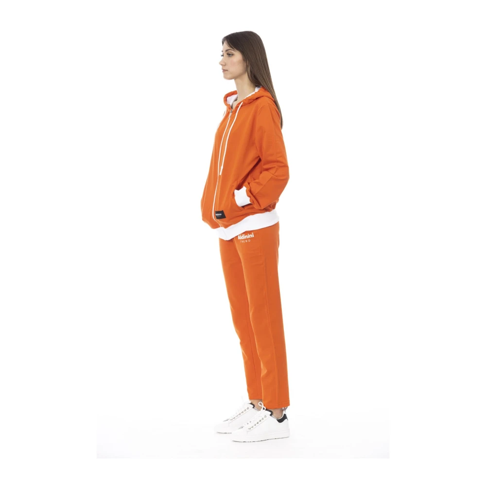 Baldinini Hoodie met kleurblok en verstelbare capuchon Orange Dames