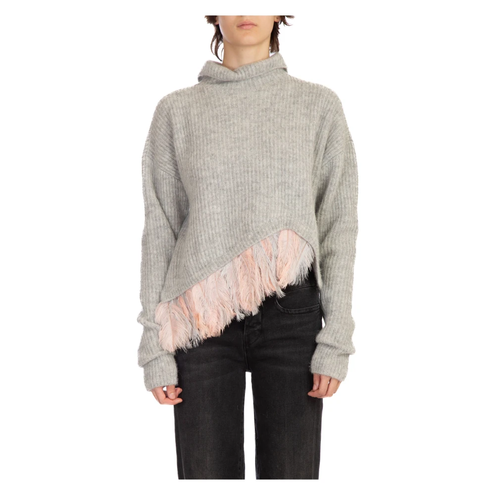 Seafarer Fringed Luna Sweater Gray Dames