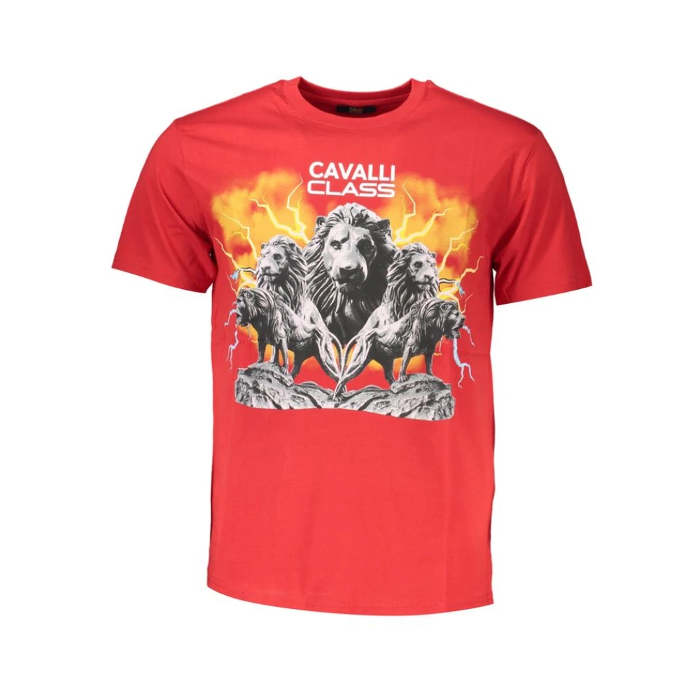 Cavalli Class Red Cotton Men's T-Shirt - XL - Image 2