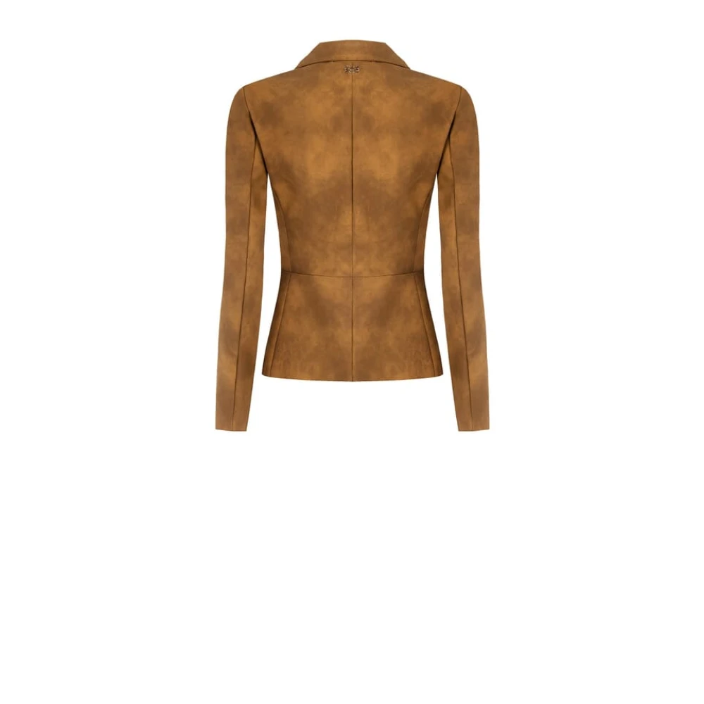 RINASCIMENTO Imitatieleren jas Collectie 2024 25 Brown Dames