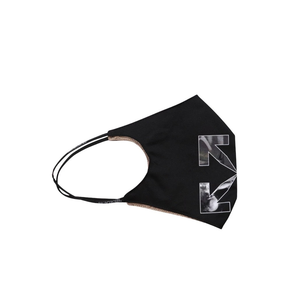 Off White Men's Black Caravaggio Arrows-Print Face Mask - Accessories - S/M - Accessories