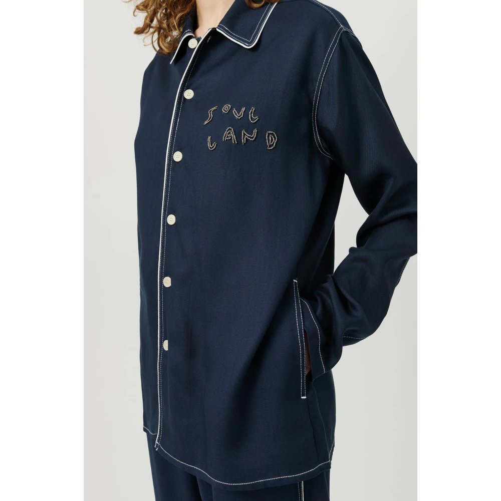 Soulland Shirts Blue Unisex