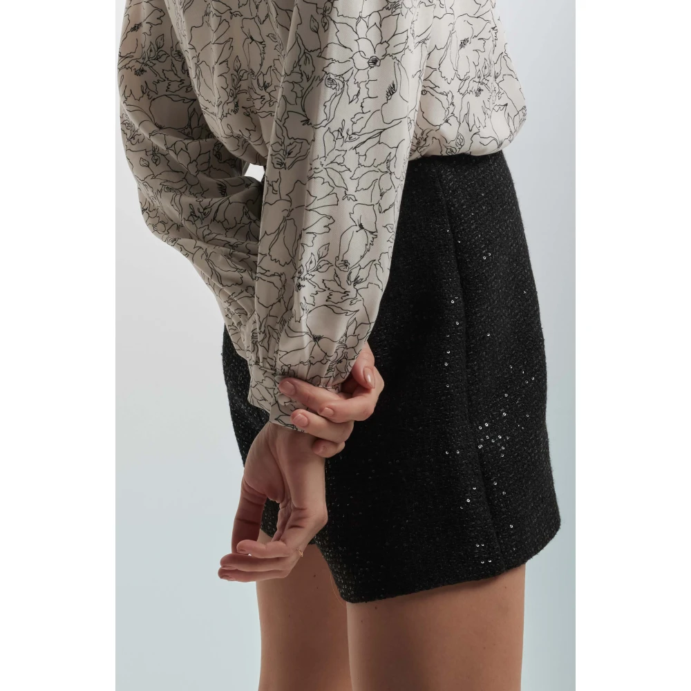 Kocca Pailletten versierde stoffen shorts Black Dames