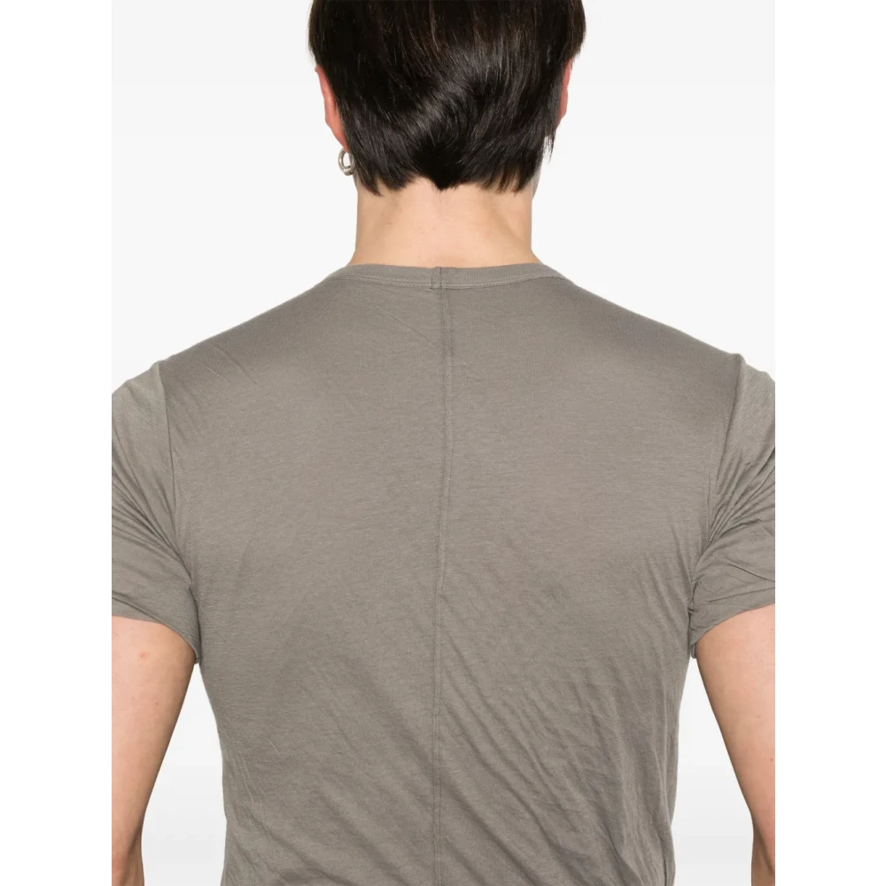 Rick Owens Grijs katoenen T-shirt met gedrapeerd effect Gray Heren