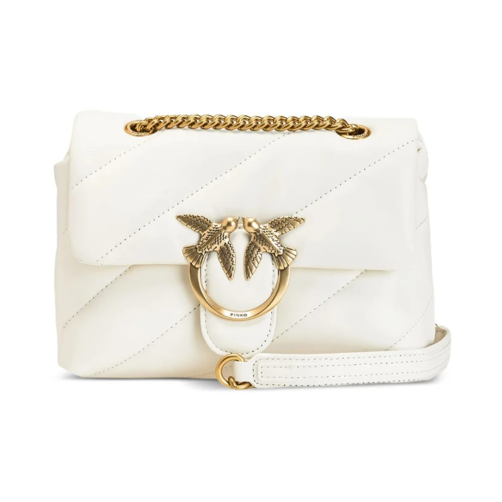 Pinko Love Puff Mini Cl Sheep Nappa - Female - Cross Body Bags - White - One Size - Bags - Image 4