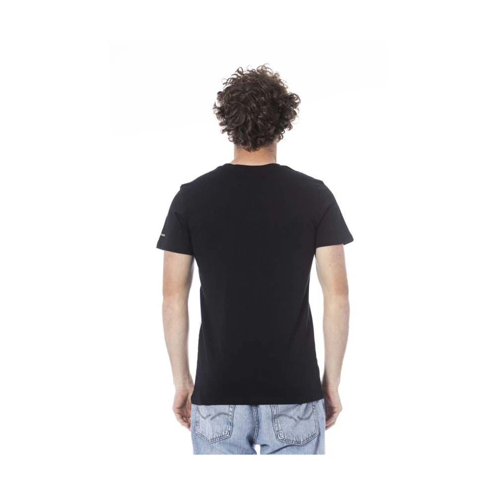 Trussardi Zwart Katoenen Logo Print T-Shirt Black Heren
