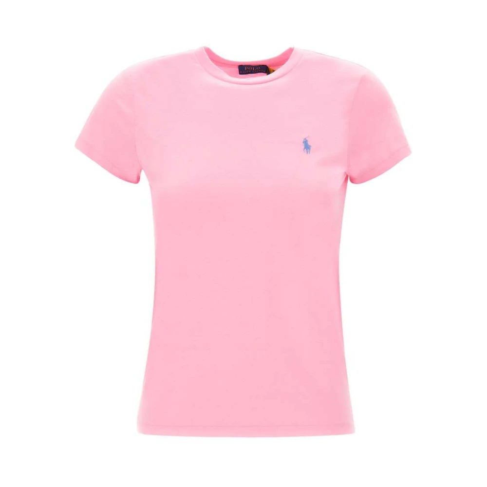 Ralph Lauren Dames Roze Polo T-Shirt met Iconisch Logo Pink Dames