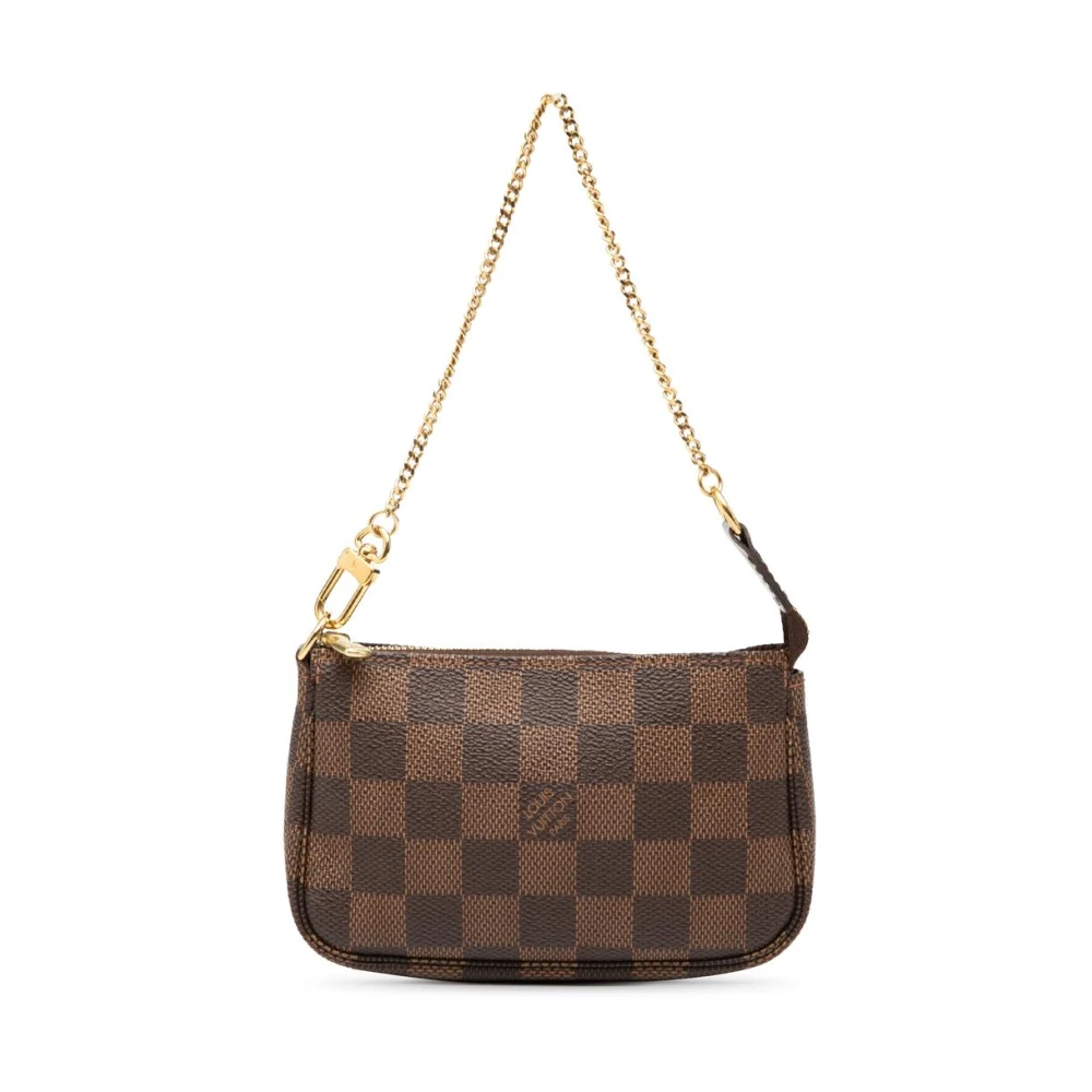 Louis Vuitton Vintage Women's Brown Pre-Owned Chain Detail Mini Bag