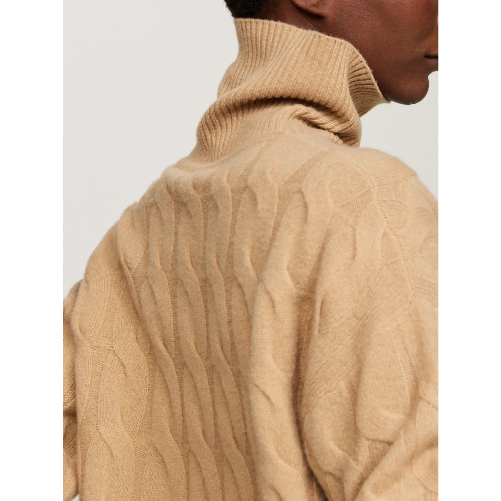 Tommy Hilfiger Zachte wol kabelgebreide trui Beige Dames
