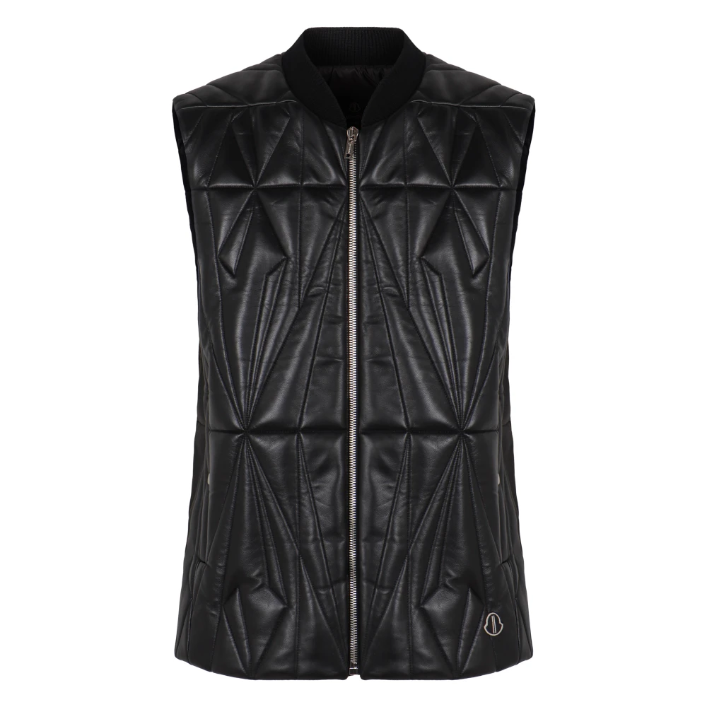 Rick Owens Black Waistcoats, Unisex, 2 Y, Geocamo Leather Gilet
