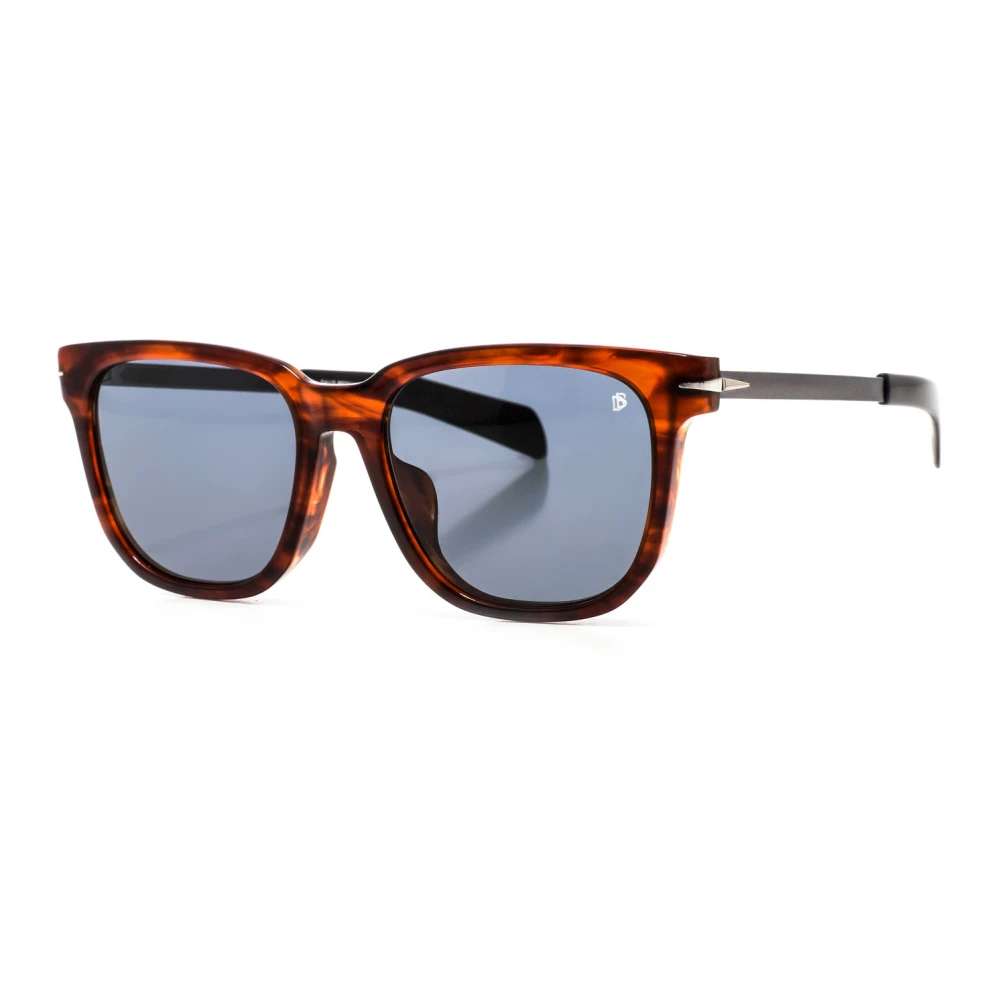 Eyewear By David Beckham Men's Brown Classic Square Sunglasses In Acetate