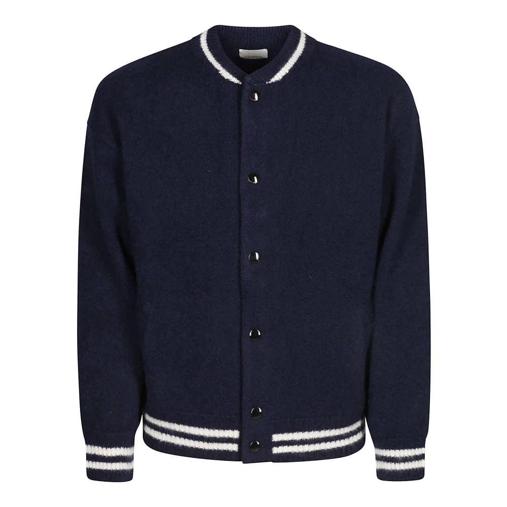 Laneus Zachte Cashmere Bomberjas Blue Heren