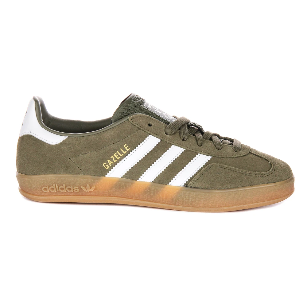 Adidas Men's Green Gazelle Indoor Olivewhite Shoes - Skateboarding - 3 1/3 Uk - Sport