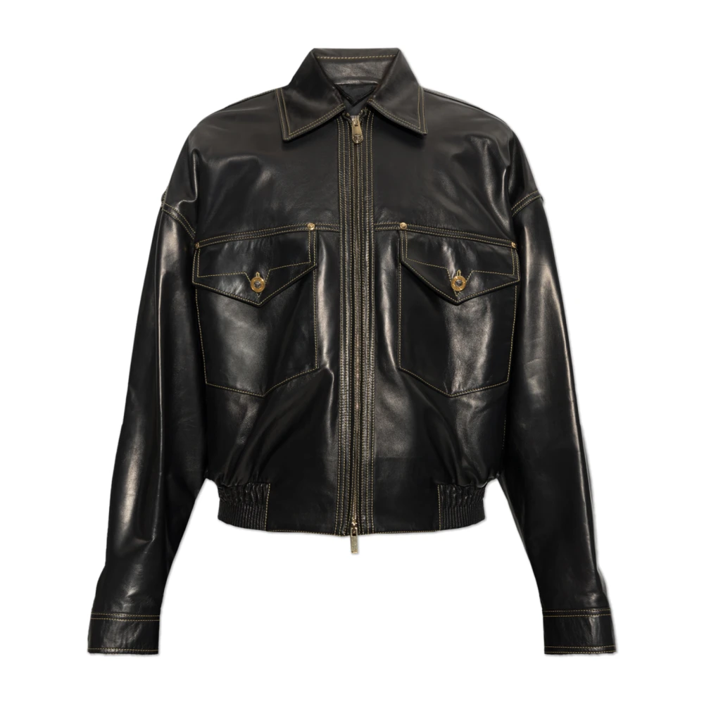 Versace Hombre Negro - Nappa Blouson - Jackets - Xl
