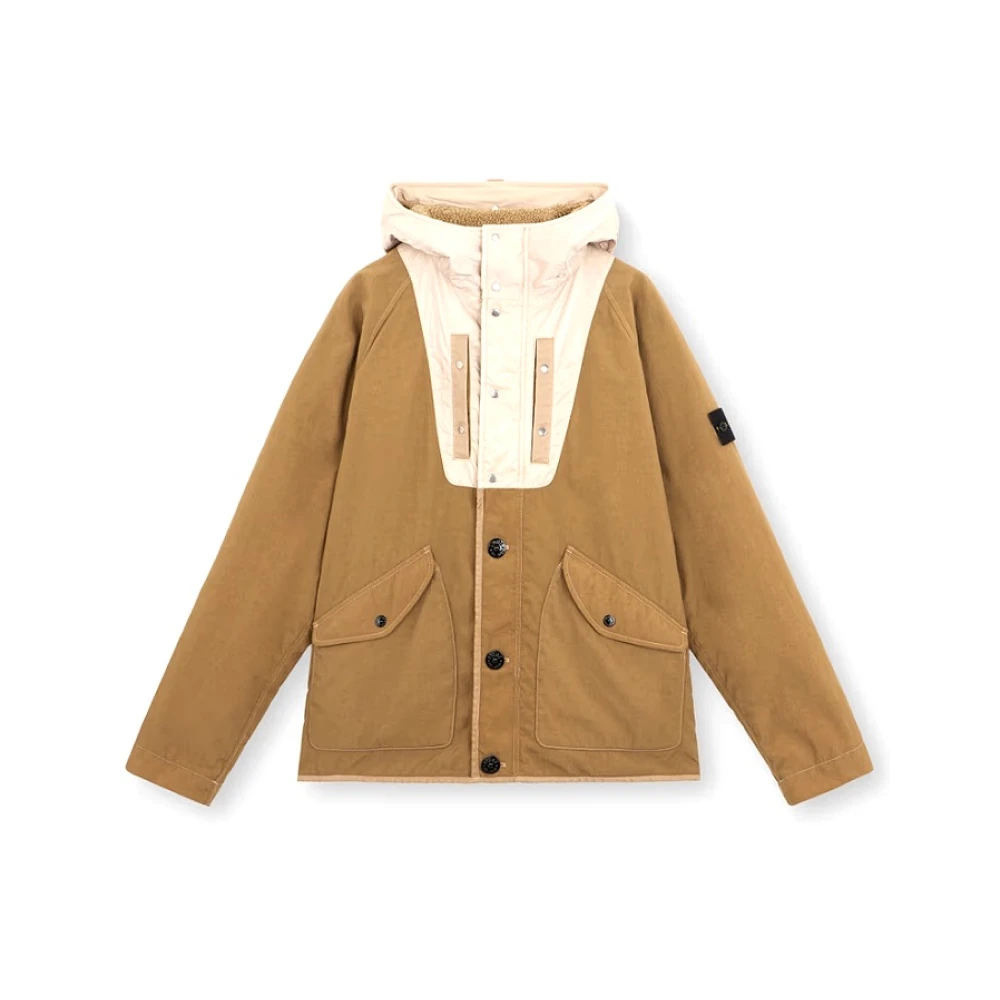 Stone Island Nylon Panama Hoodie met Zijde Multicolor Heren