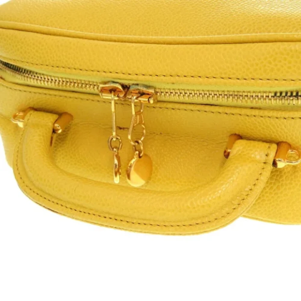 Chanel Vintage Pre-owned Fabric chanel-bags Yellow Dames