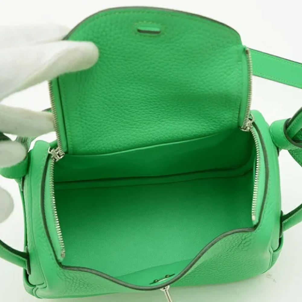 Hermès Vintage Pre-owned Leather handbags Green Dames