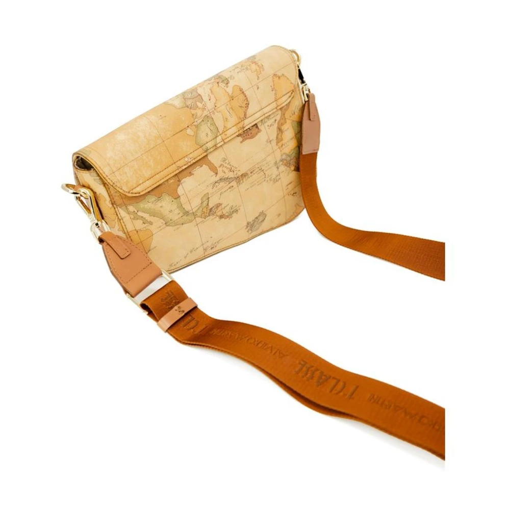 Alviero Martini 1a Classe Stijlvolle leren handtas met afwerking Beige Dames