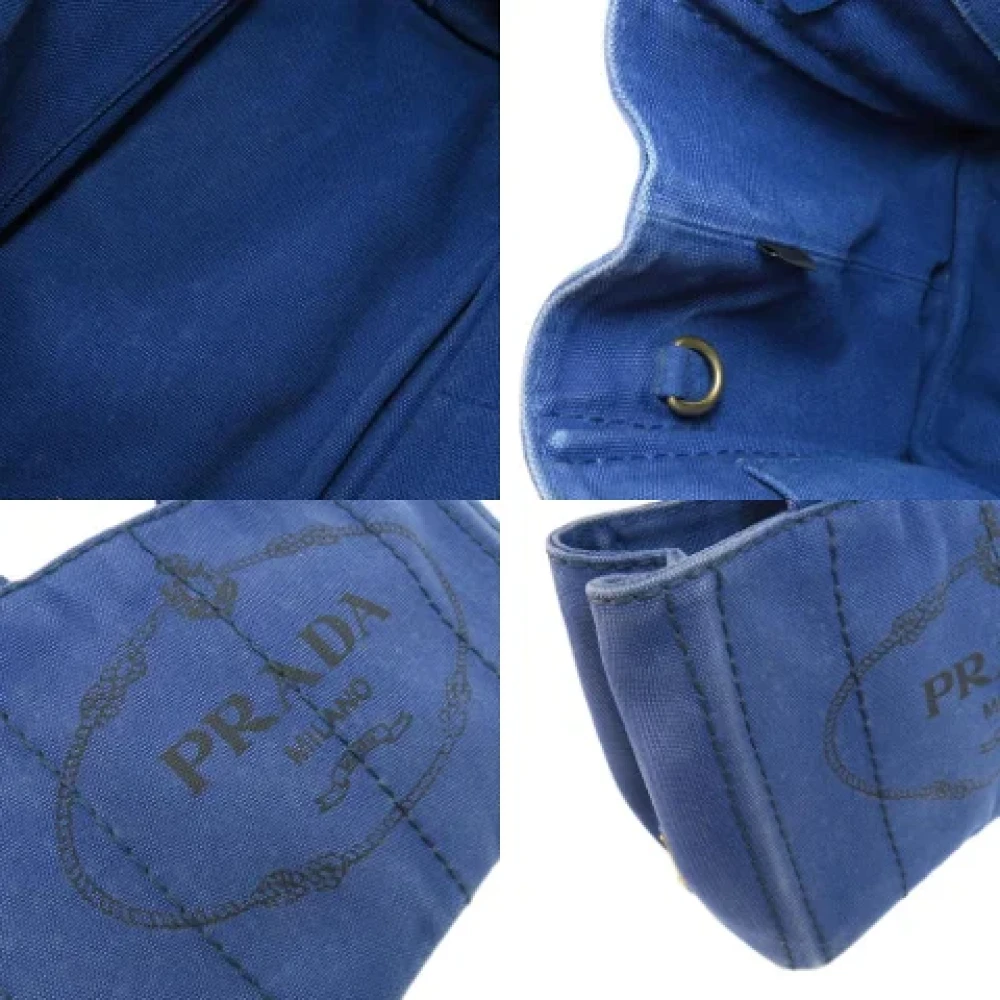 Prada Vintage Pre-owned Canvas handbags Blue Dames