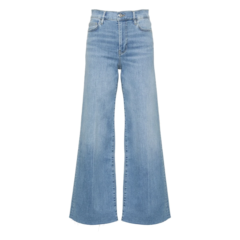 Frame Raw Fray Palazzo Jeans Blue Dames