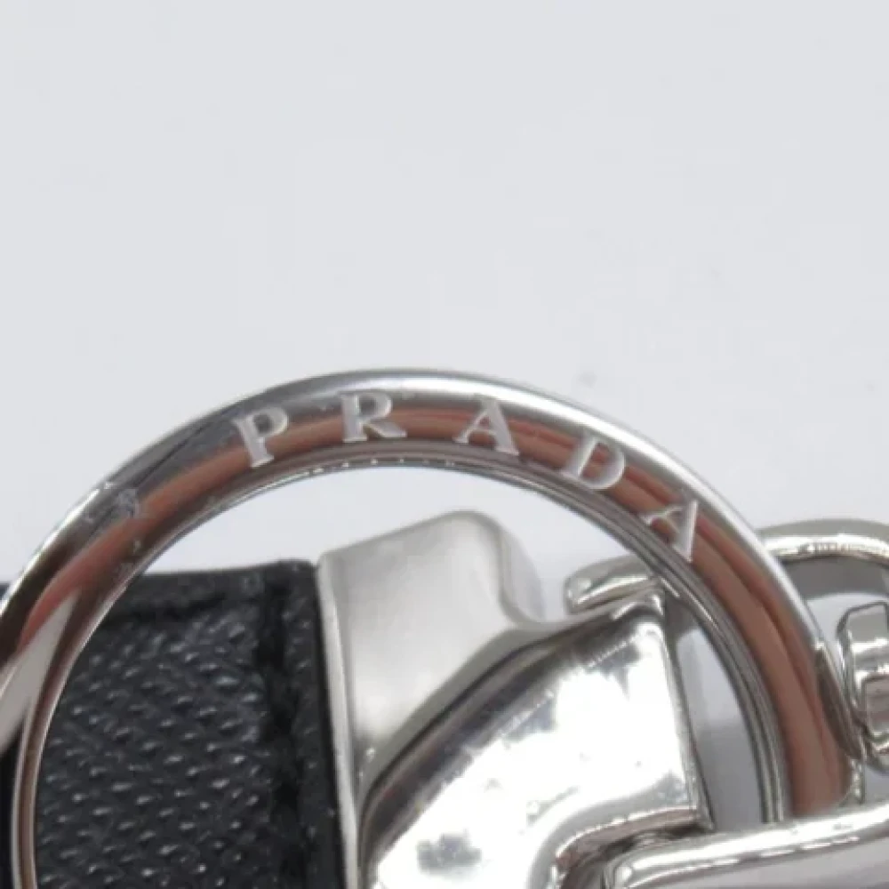 Prada Vintage Pre-owned Leather key-holders Black Dames