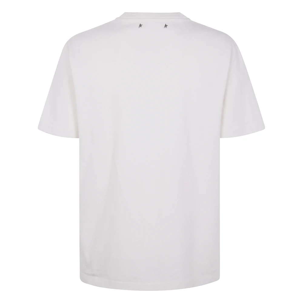 Golden Goose Gauze Katoen Jersey Care Label Print White Dames