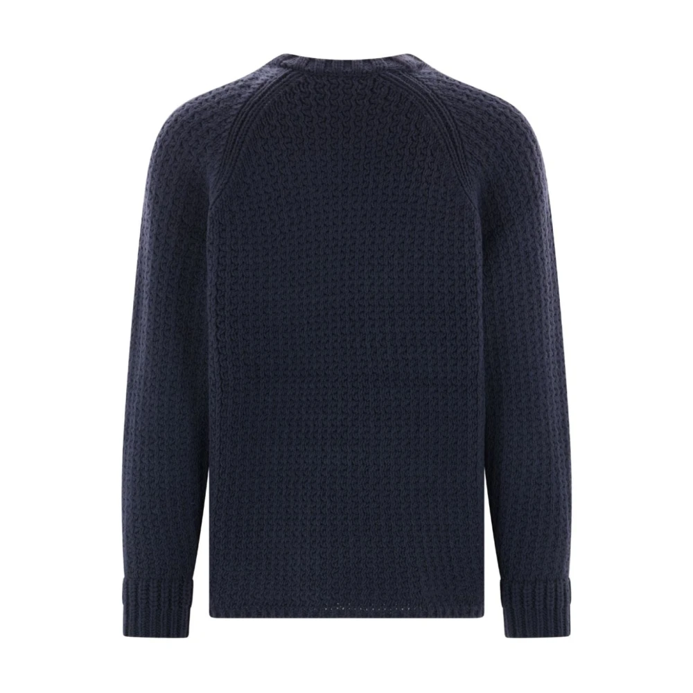 Undercover Navy Blauwe Gebreide Trui Blue Heren