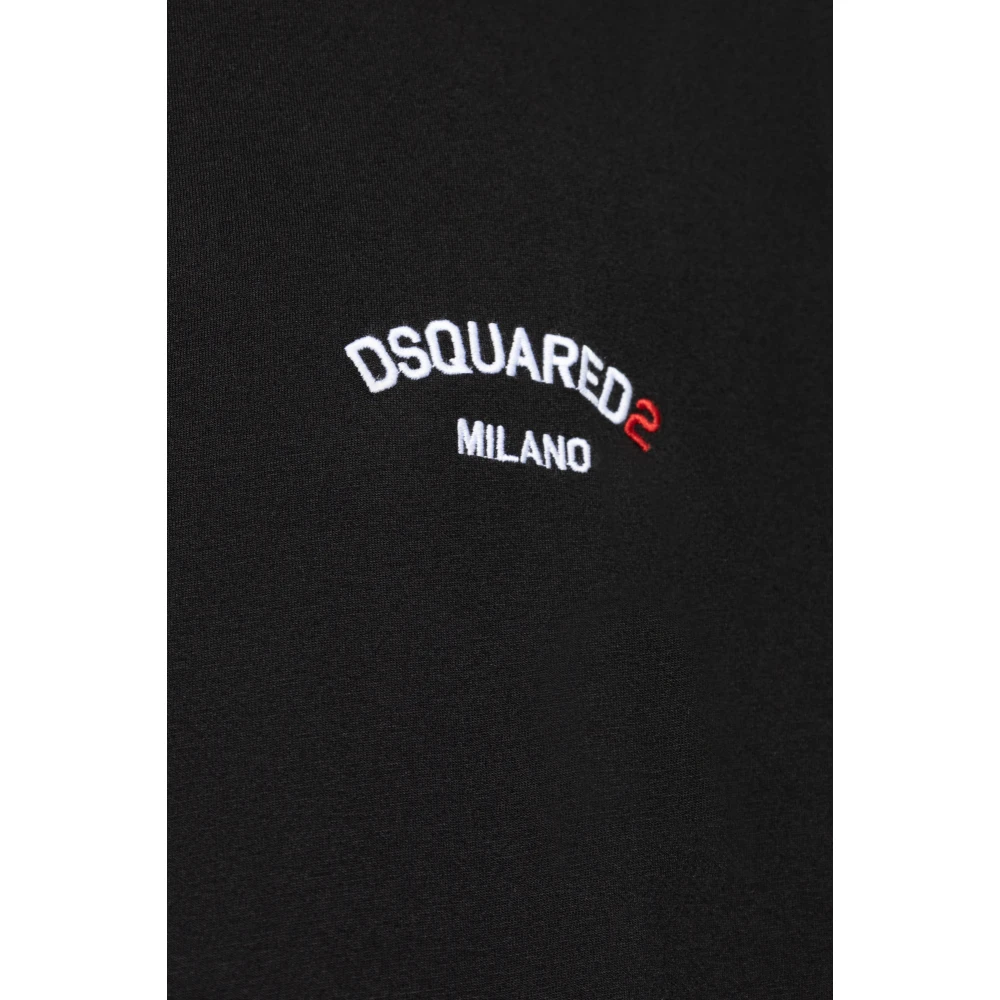 Dsquared2 T-shirt met logo Black Heren