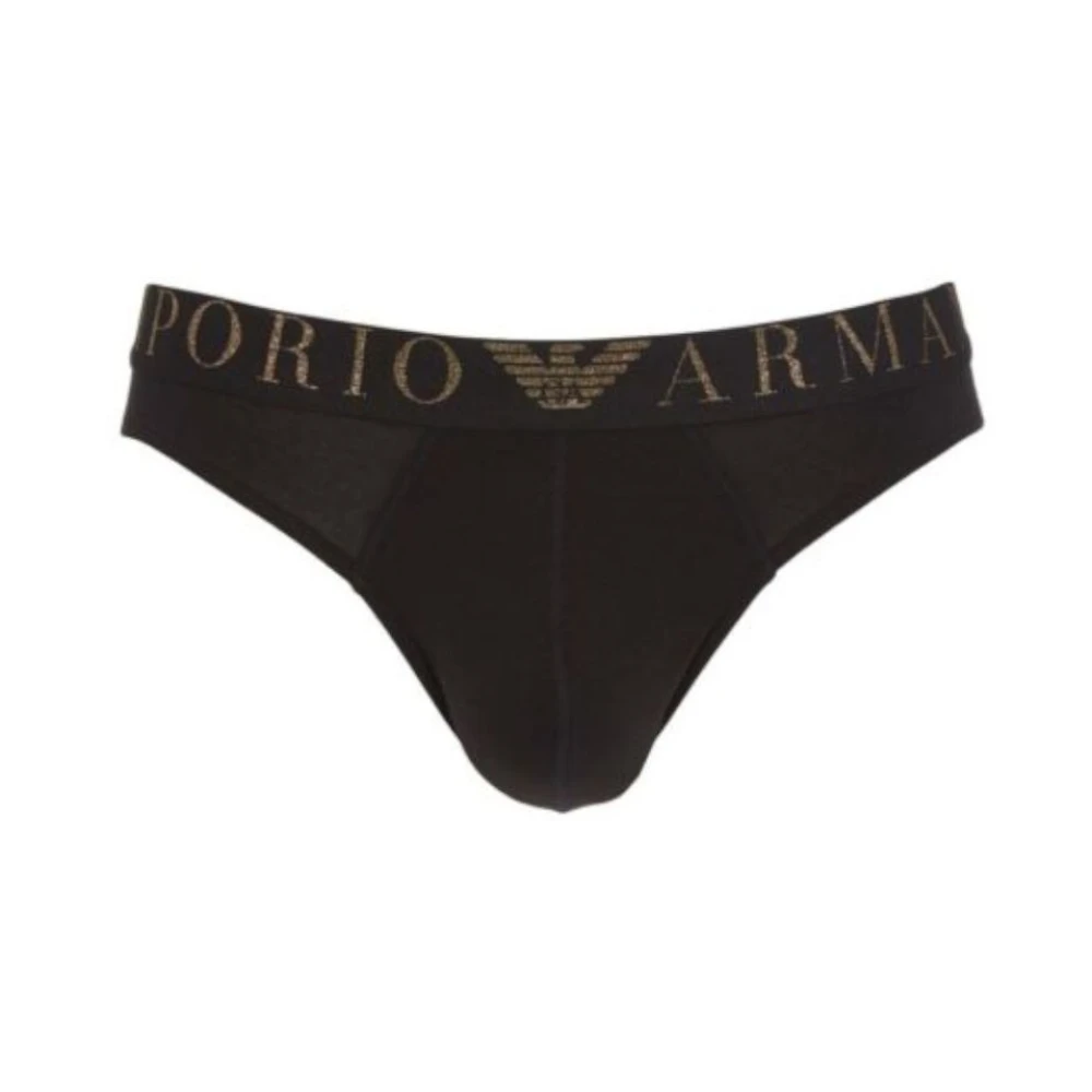 Emporio Armani Uomo Nero Slip Neri Elegante Intimo