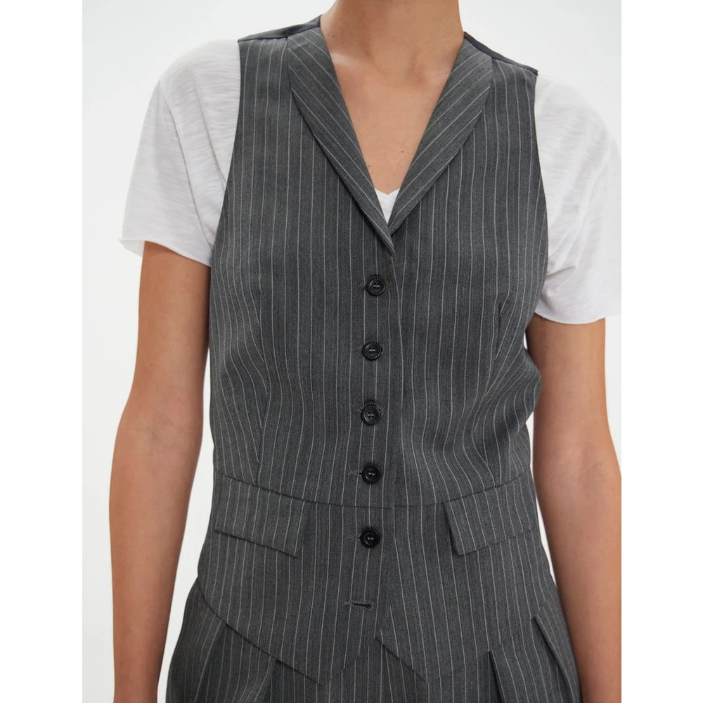 Ines De La Fressange Paris Robinson Waiscoat Gray Dames