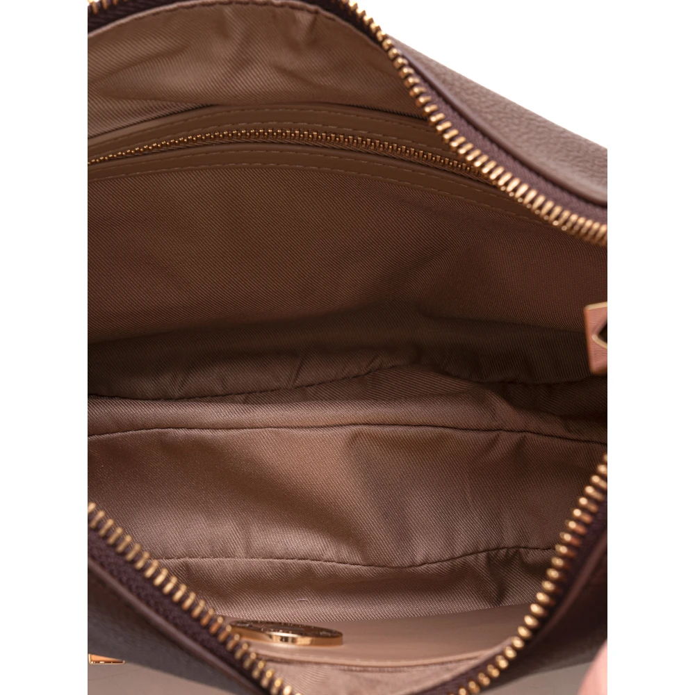 Love Moschino Halvemaanvormige tas met rits Brown Dames