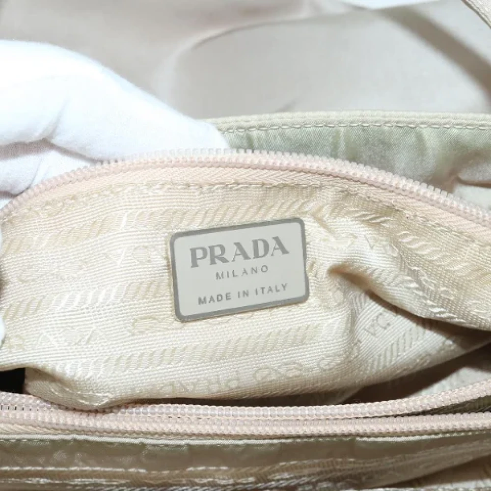 Prada Vintage Pre-owned Fabric prada-bags Beige Dames