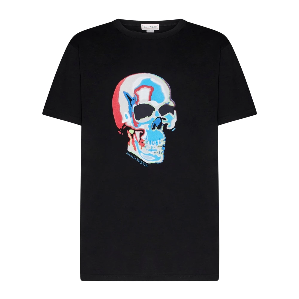 Alexander mcqueen Skull Print Katoenen T-shirt Black Heren