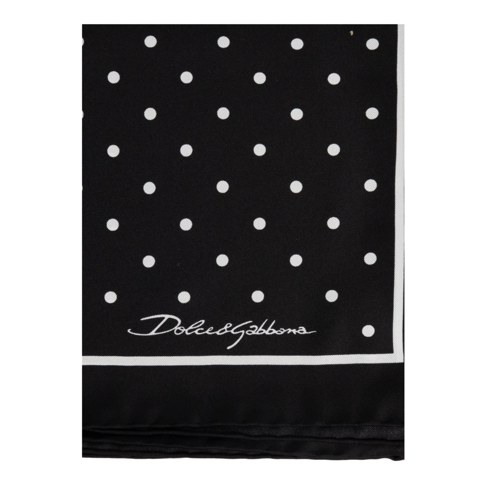 Dolce & Gabbana Zijden sjaal Black Dames